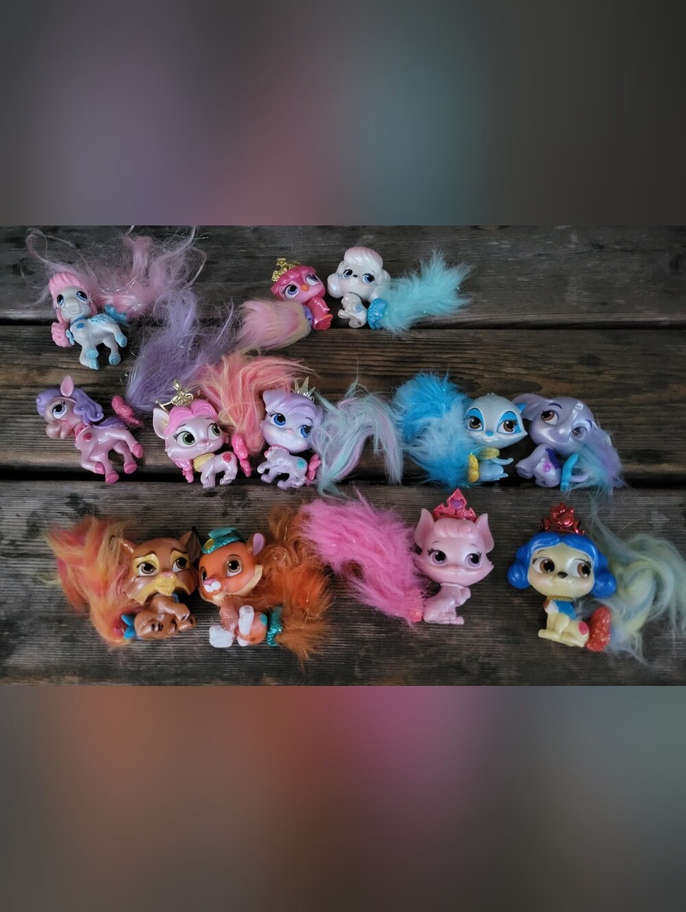 collection lot (12) DISNEY PRINCESS PALACE PETS Furry Tail Friends Figures Toys